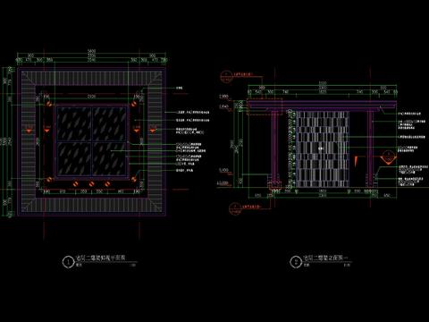  新中式鋼結(jié)構(gòu)廊架CAD施工圖 
