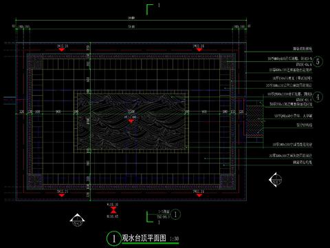  新中式临水挑空平台节点大样 