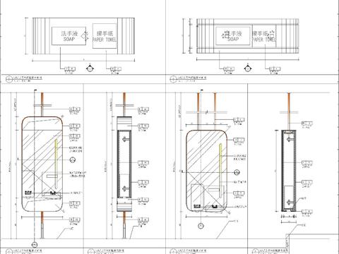  卫生间镜箱大样图 