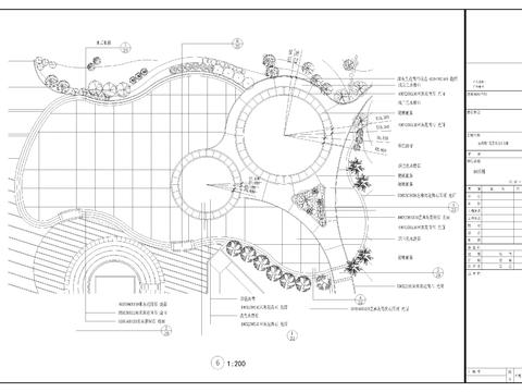  廣場景觀cad施工圖 