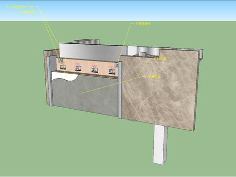  石材与软包相接cad节点图 