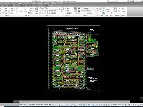  小区环境规划景观cad平面图 