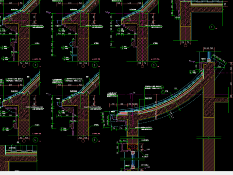  某别墅区石材装饰CAD图 