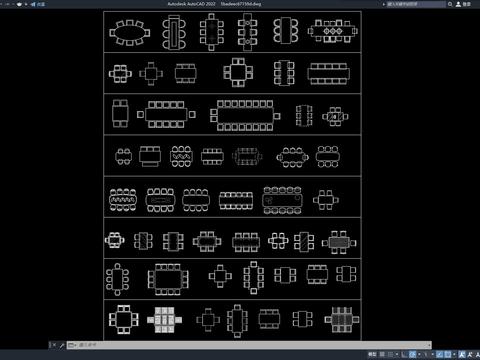  餐桌模块 桌椅 餐桌cad图库 