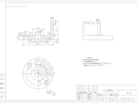  金属阀盖CAD节点大样 