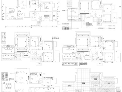  家具布置強(qiáng)電弱電給排水插座空調(diào)cad施工圖 
