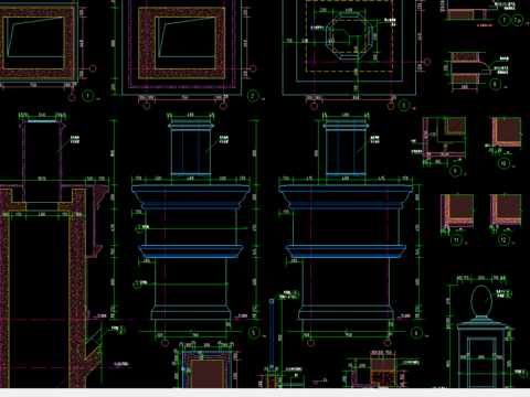  某别墅石材装饰CAD 