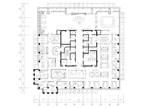  大型办公室平面布置图 