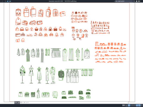  衣帽间常用cad图库 