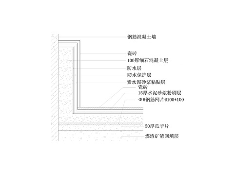  水池基层做法节点大样图 