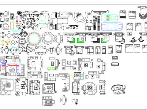 室内平面cad图库 