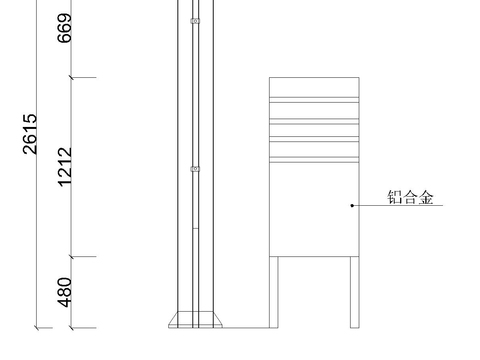  候车亭节点大样 