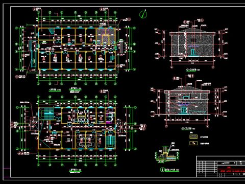  卫生院建筑cad施工图 
