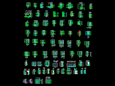  家装鞋柜cad施工图 