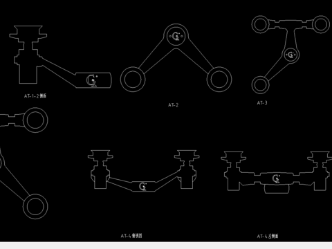  AT形驳接爪节点大样 