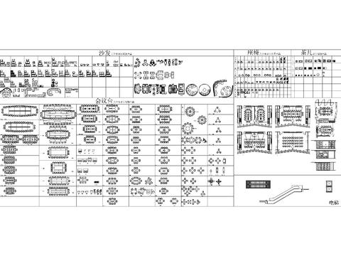  办公空间设计cad施工图 