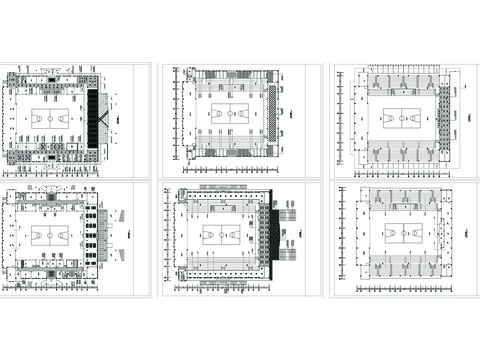  体育馆CAD施工图 