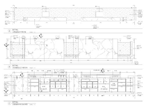  服务台收银台剖面节点大样图 