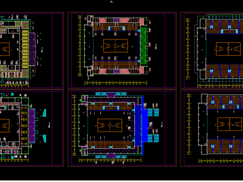  体育馆CAD施工图 