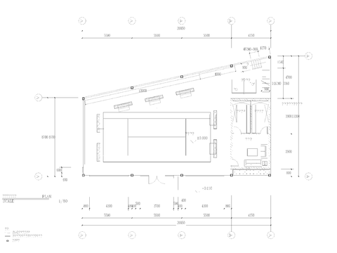  社區(qū)展廳cad施工圖 