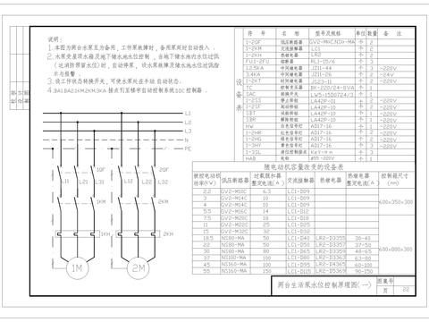  两台生活泵水位控制原理节点大样 