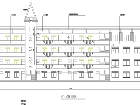  教学楼建筑cad施工图 