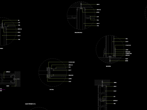  20个轻钢龙骨隔墙大样图CAD施工图 