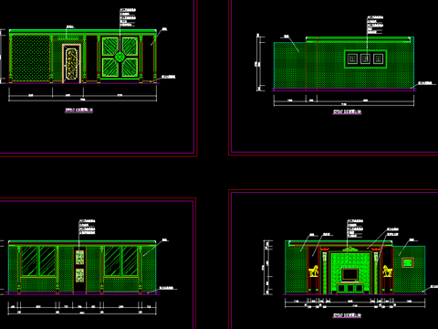  酒店内三个KTV包厢施工图 