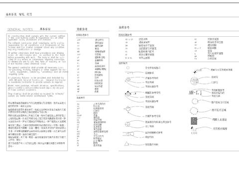  售楼部封面目录设计说明图例cad大样图 