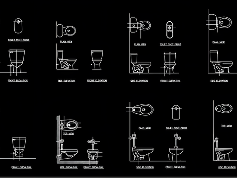  坐便设计cad施工图 