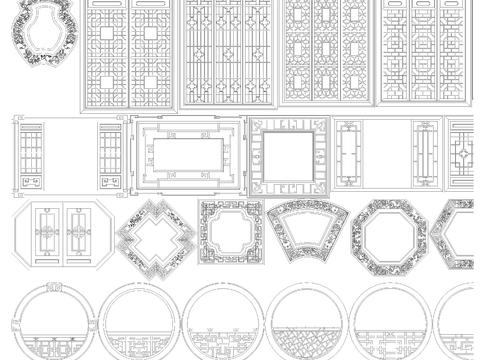 2023年中式雕花CAD图库 
