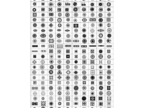  大理石地面拼花图集CAD施工图 