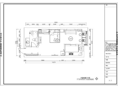  北欧公寓cad施工图 