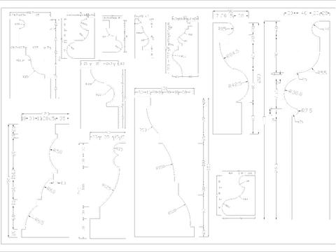  石材公司线条合集+深化图纸cad大样图 