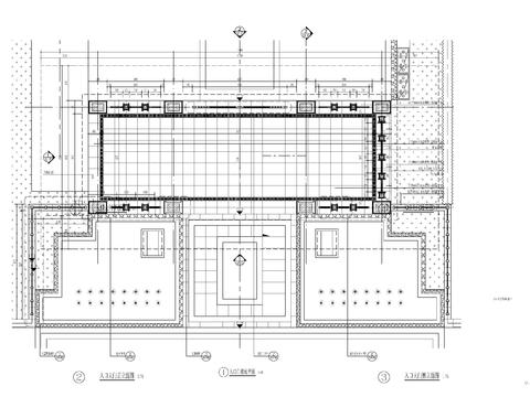  新中式入口大门 门楼cad施工图 