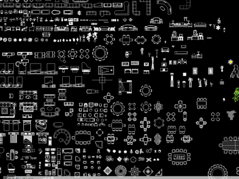  常用cad平立面图库 