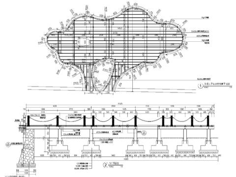  观景平台CAD平面图 