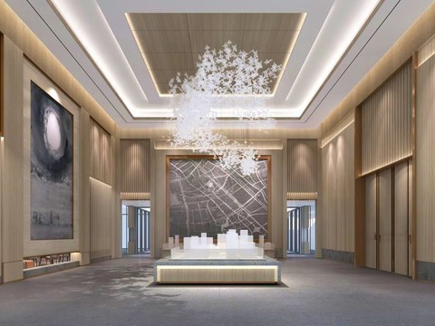  现代售楼处cad施工图 