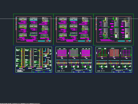  隔音吸音饰面墙节点大样图 