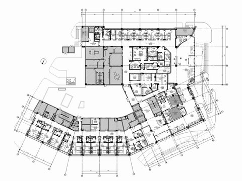  大型医院设计cad施工图 