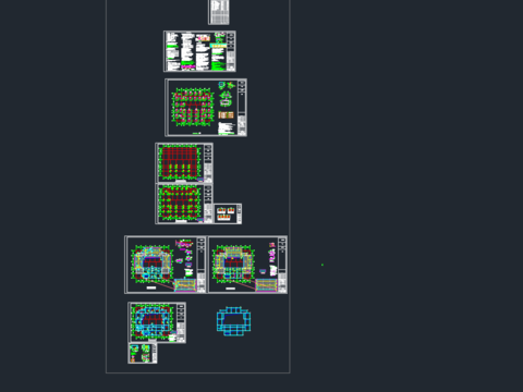  仿古民间艺术馆结构CAD施工图 