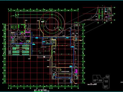  仿古建筑弱电智能化cad施工图 