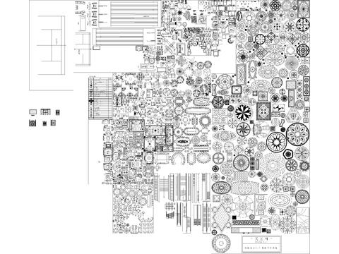  地板拼花cad图库 