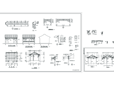  古典园林轩CAD节点大样 