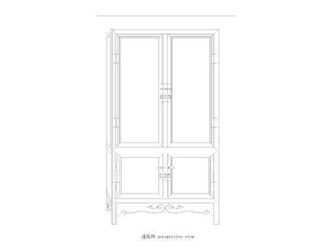  清代黄花梨书柜 