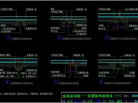  金属铝塑板CAD详图 