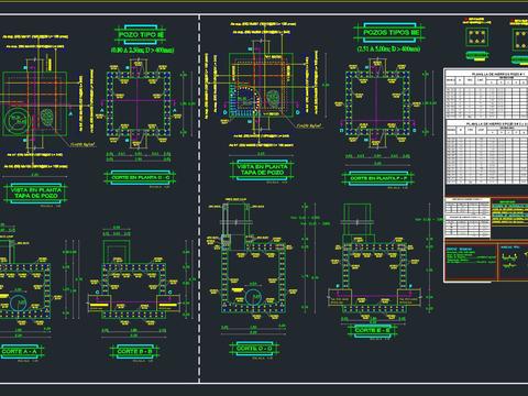  基础建设施cad大样图 