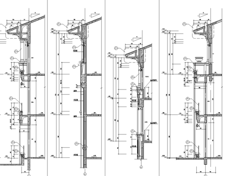 别墅墙壁节点大样 