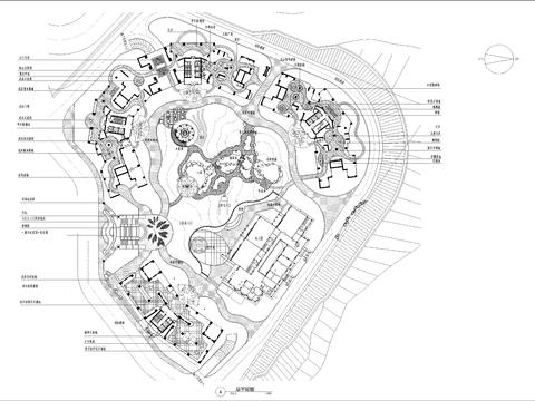  深圳某高層小區(qū)架空層cad施工圖 
