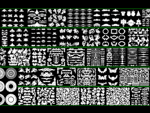  欧式花纹花边CAD雕花图库大全 